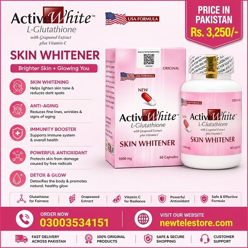 Active White Glutathione Skin Whitening Capsules In Pakistan