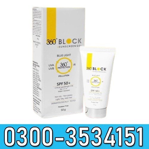 360 Block Sunscreen Gel SPF 50+ in Pakistan