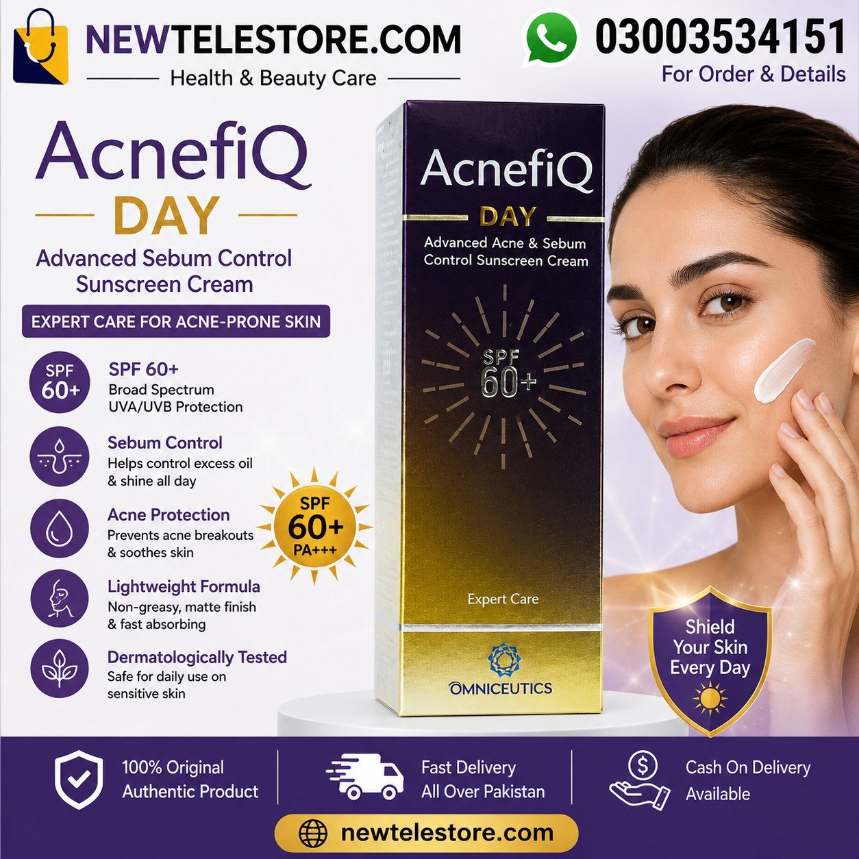 Acnefiq Day Advanced Sebum Control Sunscreen Cream In Pakistan