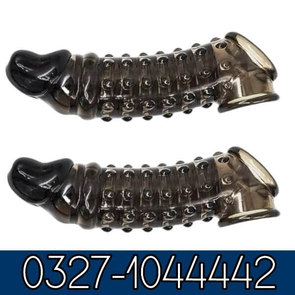 Black Color Dotted Pines Sleeve Condom In Pakistan